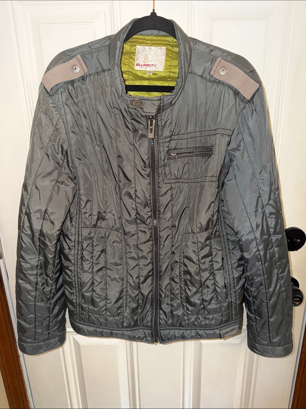 Boys' Gray Quilted Puffer Jacket by